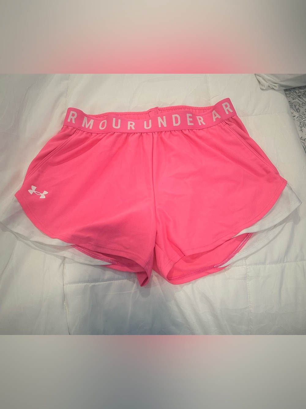 Under Armour Athletic Running Shorts Lot of 3 Women’s Size Small Pink Gray Black